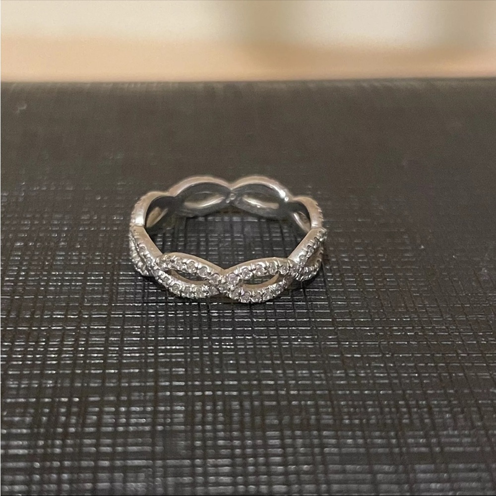 Diamond Infinity Eternity Band Size 4 Platinum PT950